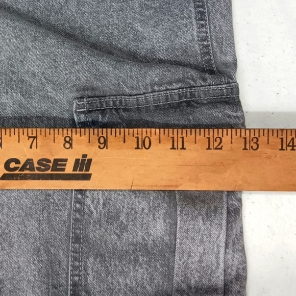 Divided HM Cargo Y2K Baggy W 10 Fit 32x29 Mid Rise Mid Grey Zip Button 6 Pockets - Picture 12 of 15